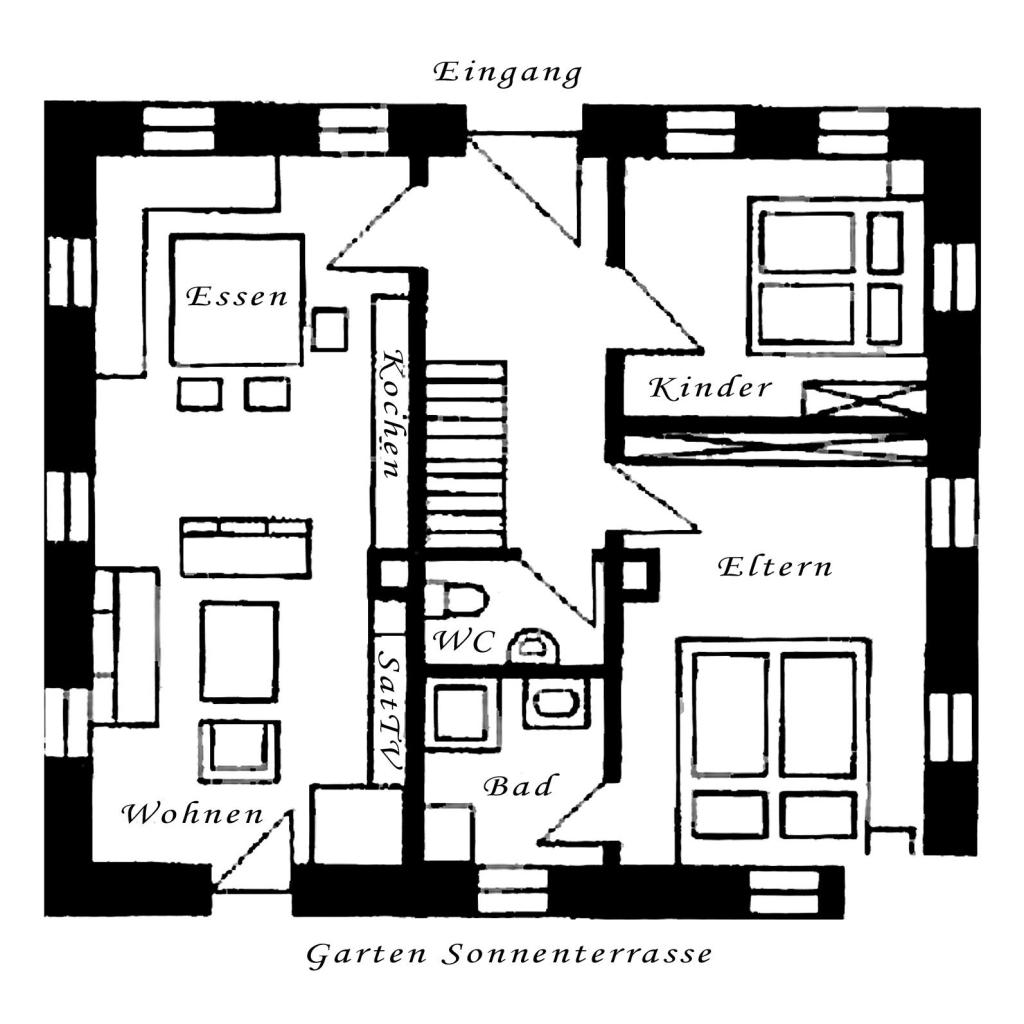 Grundriss der Ferienwohnung Förster